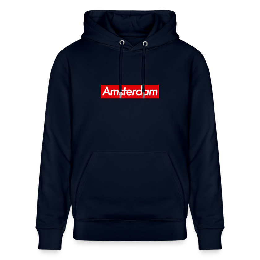 Amsterdam hoodie. Uniseks bio-hoodie. - marine