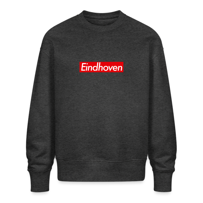 Eindhoven trui . Uniseks oversize bio-sweater. - donkergrijs gemêleerd