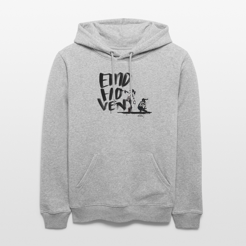 Boefjes Eindhoven. Uniseks bio-hoodie. - grijs gemêleerd