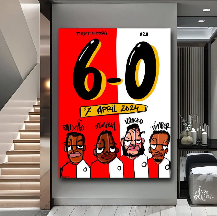 6-0 poster Feyenoord Ajax 7 april 2024